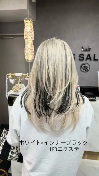 ロング 韓国風 白髪ぼかし NAOTOのヘアスタイル