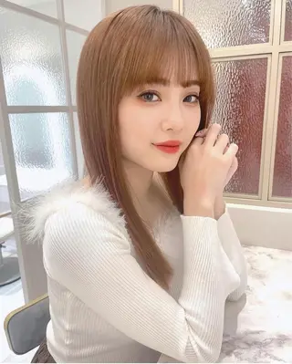 ロング fuwari 美白ショコラカラーのヘアスタイル