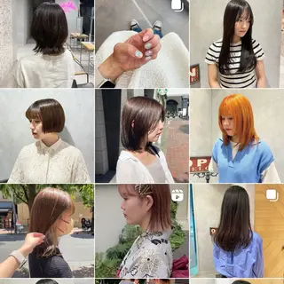 ミディアム カラー yumemiレイヤー ‎✴︎ 透明感カラーのヘアスタイル