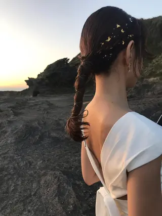 ヘアアレンジ 店長福島成美/髪質 改善縮毛矯正/カラーのヘアスタイル