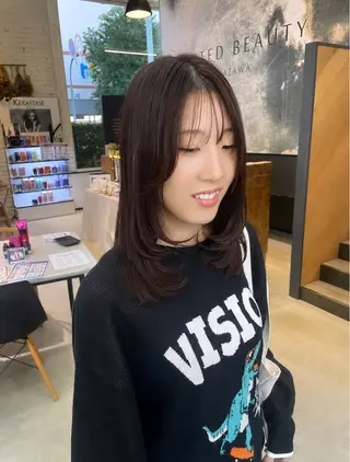 ミディアム テラダ ユウシン西金沢のヘアスタイル