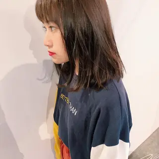 ミディアム カラー 中川 竜誠のヘアスタイル