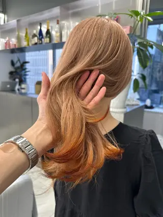 ロング カラー 新宿ブリーチ カラー美容師YUGOのヘアスタイル