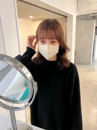 ミディアム カラー パーマ レイヤーカットのプロ 大人ヘア宮森貴志のヘアスタイル