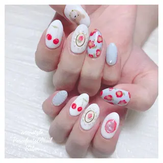 ミディアム ネイル 🐾enen style 🐾のネイルデザイン