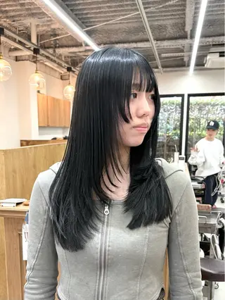 セミロング カラー ヘアアレンジ ハル🌸柔色/ ブリーチなし/艶髪のヘアスタイル