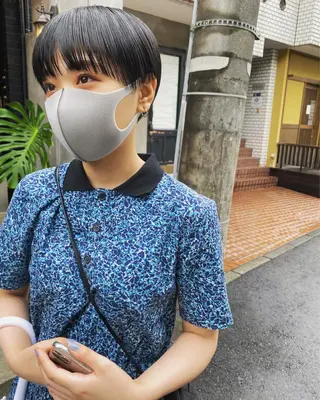 ショート カラー 白髪ぼかし/ショート /ミニボブだいじのヘアスタイル