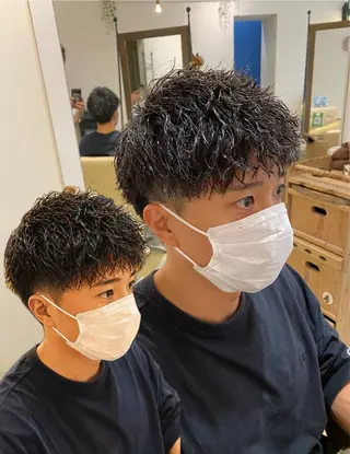 パーマ メンズ 菊池大一 溝の口パーマのヘアスタイル