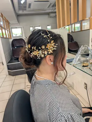 ヘアアレンジ 大人髪ヘアセット/ 切りたて感なしカットのヘアスタイル