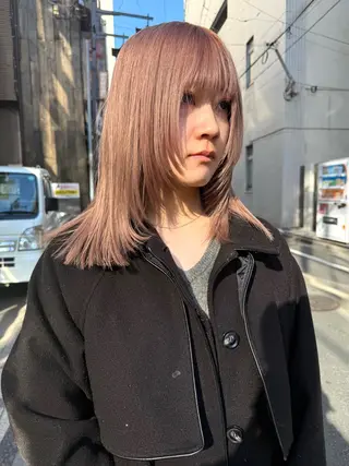 ミディアム モードレイヤー/ボブ Rikuのヘアスタイル