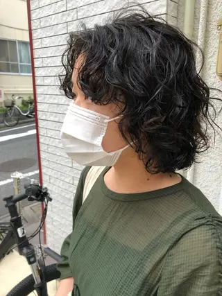 ショート パーマ stylist 杉浦駿生のヘアスタイル