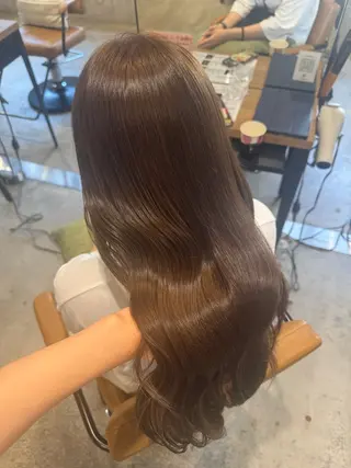 ロング カラー ヘアアレンジ 顔まわり/艶カラー/ 🤎himari🤎のヘアスタイル