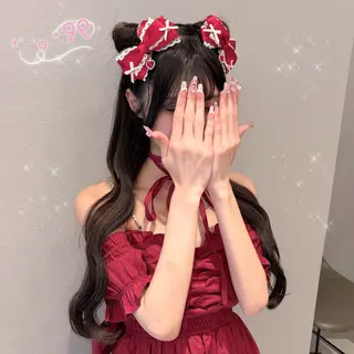 ロング ヘアアレンジ ガーリー/チョコ /ヘアメ/あつはのヘアスタイル