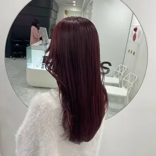 ロング カラー ラベンダー💜 グレージュ🩶のヘアスタイル