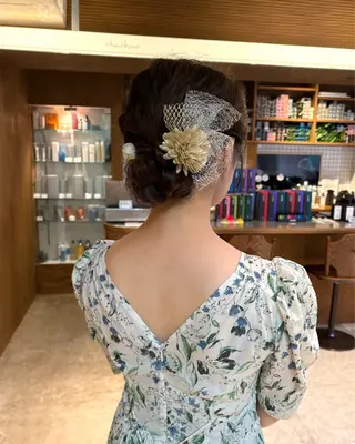 ミディアム ヘアアレンジ パル__レイヤー/パ ーマ/デザインカラーのヘアスタイル
