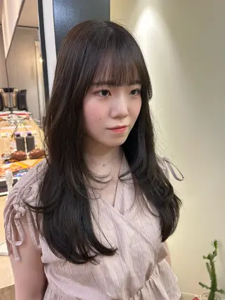 ロング カラー hubhair レイヤー/透明感のヘアスタイル