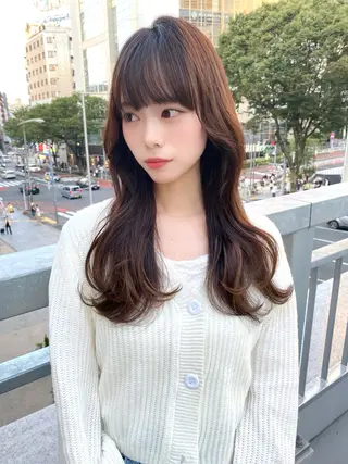 セミロング 暗色カラー/レイヤー 🩶KAITOのヘアスタイル