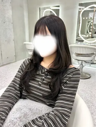 ロング 大宮🤍縮毛矯正 レイヤー🪽なるのヘアスタイル