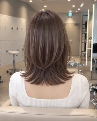 ミディアム nanase /名駅のヘアスタイル