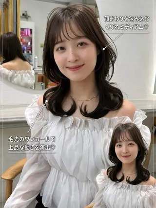 ミディアム 茂木俊哉 /縮毛矯正のヘアスタイル