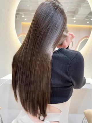 ミディアム ❤️縮毛矯正❤️ 髪質改善❤️平野実花のヘアスタイル