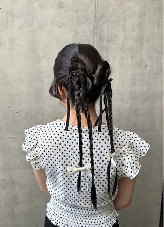 ロング カラー ヘアアレンジ 艶髪/ボブモデル 募集🫧Terukaのヘアスタイル