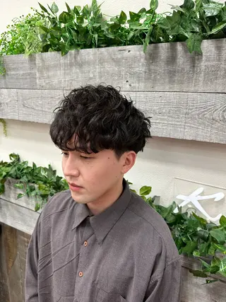 ショート パーマ メンズ 赤羽、髪質改善サロン 吉野リョウスケのヘアスタイル