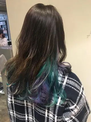 ミディアム カラー パーマ ヘアアレンジ キッズ ネイル マツエク・マツパ サロンドミルク 渋谷高比良のヘアスタイル