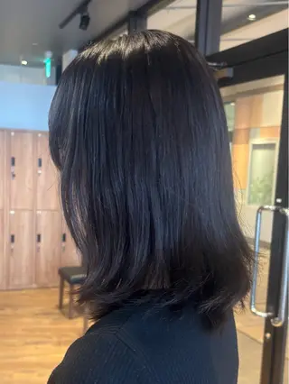 ミディアム カラー 🎀ワンレンボブ🎀 ワンカラー　あゆみのヘアスタイル