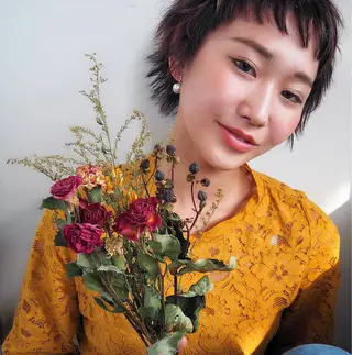 ショート カラー パーマ 上條 航平のヘアスタイル