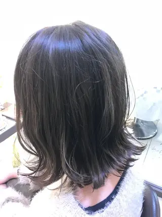 ミディアム 髪質改善縮毛矯正/暖 色カラー/ウエダカナのヘアスタイル