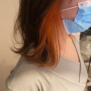 ショート カラー ヘアアレンジ 美髪矯正 韓国レイヤーのヘアスタイル