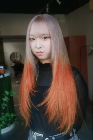 ロング カラー 梅田デザインカラー 🌈🏆ヒノキのヘアスタイル