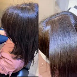 セミロング ☘️大人女性の艶髪 縮毛矯正☘️広田 諒のヘアスタイル