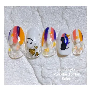 ミディアム ネイル 🐾enen style 🐾のネイルデザイン