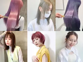 ミディアム カラー ダブルカラーが得意 髙木千惺/大須のヘアスタイル