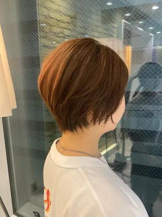 ショート 王道かわいい🤍ベー ジュカラー＊里々花＊のヘアスタイル