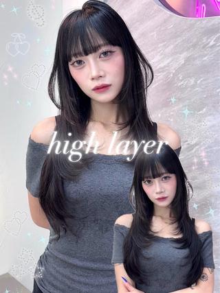 セミロング カラー ヘアアレンジ 🤍kana韓国ヘア 艶髪カラー特化🤍のヘアスタイル