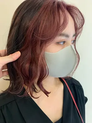 ミディアム カラー 暖色/ブリーチカラー 🎀 M i k uのヘアスタイル