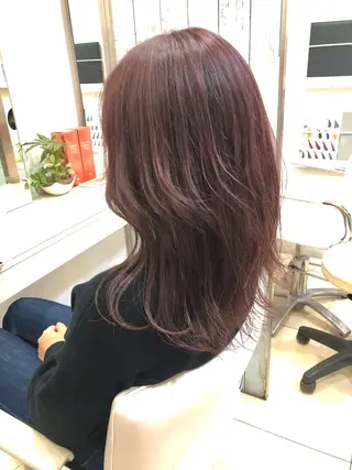 セミロング カラー 🌸暖色髪質改善 MEI🌸のヘアスタイル