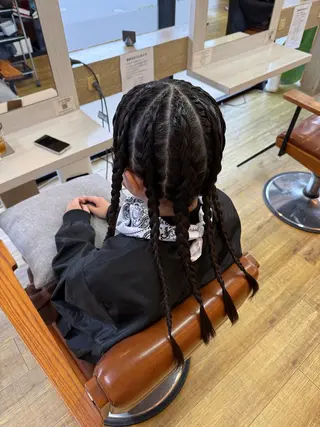 セミロング ヘアアレンジ キッズ 鎌倉 勇利/特殊ヘアのヘアスタイル