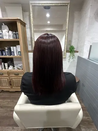 セミロング カラー 吉田 萌花のヘアスタイル