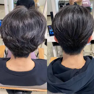 ショート パーマ メンズ 饒平名 知也のヘアスタイル
