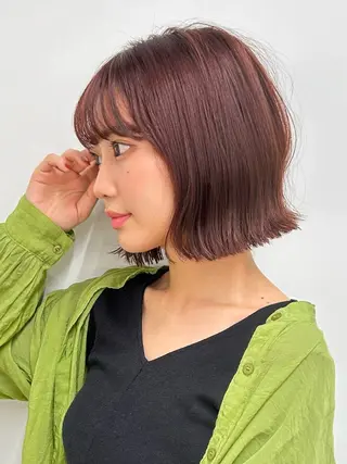 ミディアム 🎀クロスパーマ／ ボブ🎀MOMONAのヘアスタイル