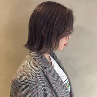 ミディアム カラー yajima Moemiのヘアスタイル