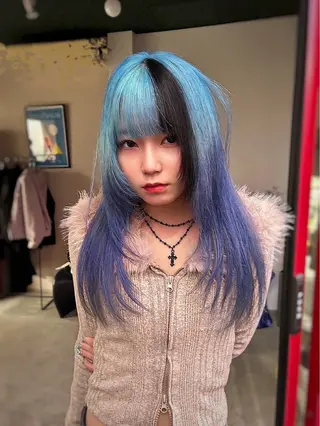 ロング カラー 梅田デザインカラー 🌈🏆ヒノキのヘアスタイル