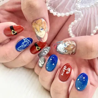 セミロング ネイル 池袋痛ネイル Nok. 渡辺のネイルデザイン