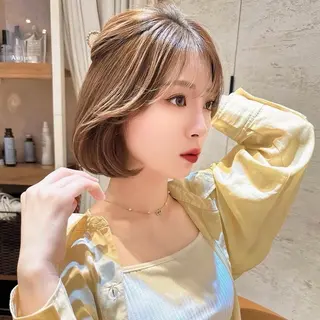 ミディアム カラー コスパ最強👍カラー /艶髪縮毛/松田優作のヘアスタイル