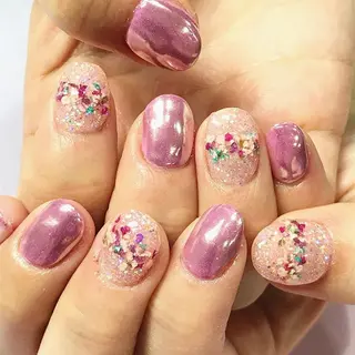 ネイル 渋谷／チップ長さ出し 👑アプレgel-xのネイルデザイン