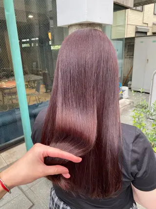 セミロング カラー ヘアアレンジ TOKI /透明感/原宿のヘアスタイル